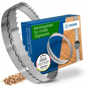 Bandsägeblätter für mobile Sägewerke