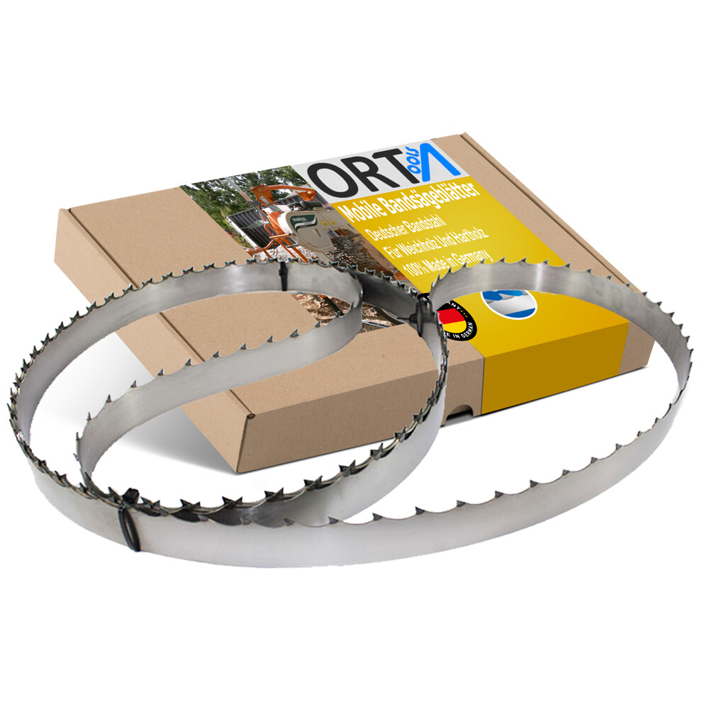 Bandsägeblätter für mobile Sägewerke