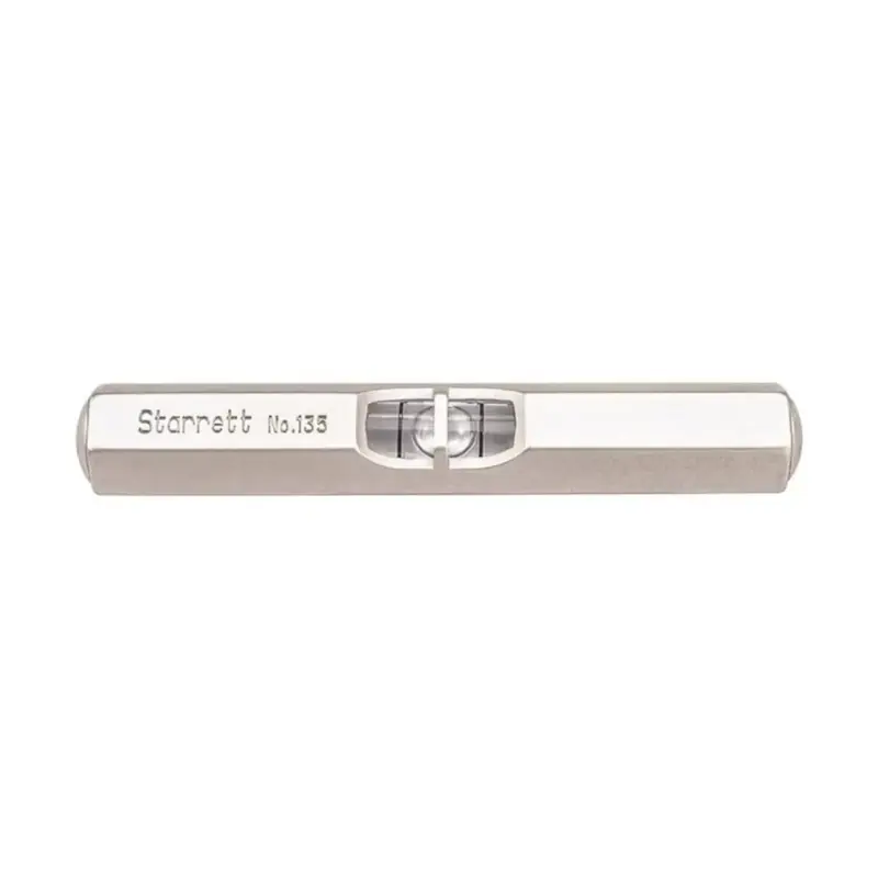 Starrett 135A Pocket Level mit satinierter vernickelter Oberfläche, Größe 2-1/2"