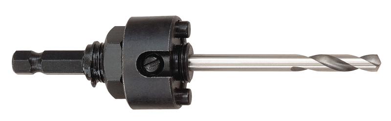 Starrett A17-38E Lochsägen Aufnahmedorn - 8,75 mm (11/32") Sechskantschaft für 32 - 210 mm Lochsägen mit extra langer Bohrkrone aus Schnellarbeitsstahl - Schnellwechseldorn