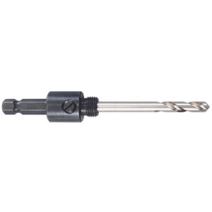 Starrett A1E Lochsägen Dorn - 14-30mm Schnellwechsel-Schraubgewinde Sechskantschaft mit 13 mm längerem Schnellarbeitsstahl-Pilotbohrer - Schnellwechseldorn