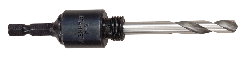 Starrett A4 Lochsägen Dorn - 14-30mm Sechskantschaft Dorn Schraubengewinde mit 6,35mm Schnellarbeitsstahl Pilotbohrer - Schnellwechseldorn