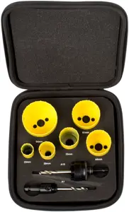 Starrett Bi-Metall-Lochsägen-Bausatz - 8-teiliger KFC06023 Schnellschnitt-Allzweck-Lochschneider mit Dorn-Set - Kompatibel mit Bosch Dewalt Hitachi Festool Milwaukee