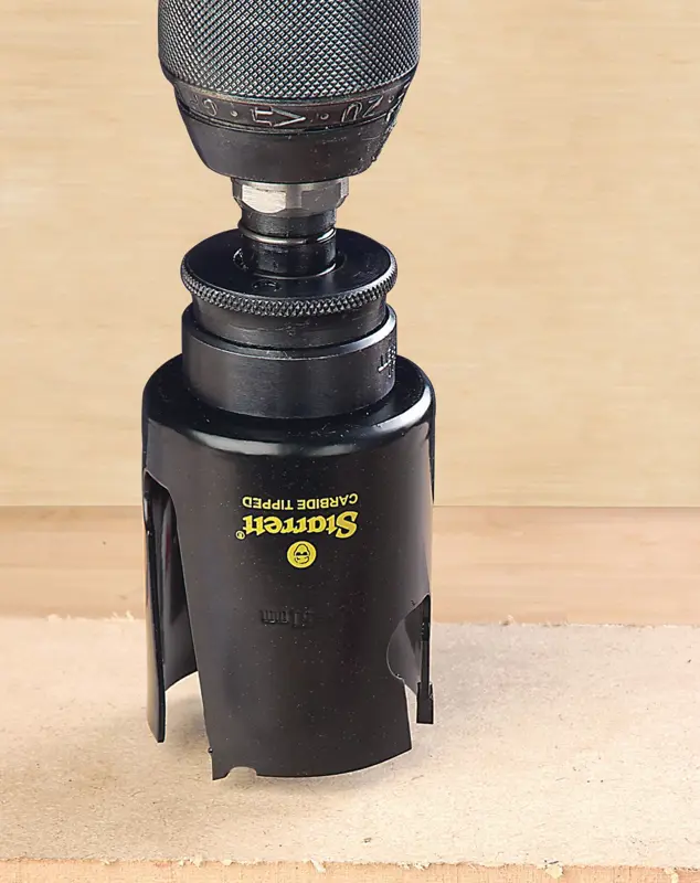 Starrett Hartmetall-bestückte Lochsäge - MPH0296 Mehrzweck-TCT-Lochsäge - für Holz-MDF-Kunststoff-Keramik-Wandfliesen - 65 mm, Schwarz