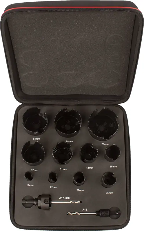 Starrett Hartmetall-Lochsägen-Kit - 13-teiliges, Mehrzweck-TCT-Lochsägen-Kit mit Dornensatz - Kompatibel mit Bosch Dewalt Hitachi Festool Milwaukee