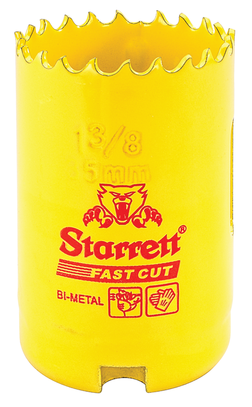 Starrett 35mm HSS Bi-Metall-Lochsäge - FCH00138 schnell geschnittene extra Kobalt-Lochsäge - für rostfreies Blech Holz Kunststoff verschiedene Materialien