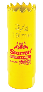 Starrett HSS Bi-Metall-Lochsäge - FCH0034 schnell geschnittene extra Kobalt-Lochsäge - für rostfreies Blech Holz Kunststoff verschiedene Materialien - 19mm
