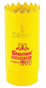 Starrett HSS Bi-Metall-Lochsäge - FCH0100 schnell geschnittene extra Kobalt-Lochsäge - für rostfreies Blech, Holz, Kunststoff, verschiedene Materialien - 25mm