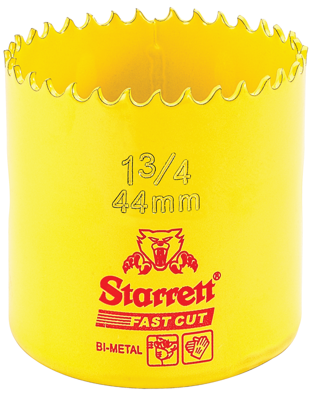 Starrett 44mm HSS Bi-Metall-Lochsäge - FCH0134 schnell geschnittene extra Kobalt-Lochsäge - für rostfreies Blech Holz Kunststoff verschiedene Materialien