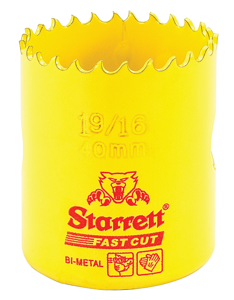 Starrett HSS Bi-Metall-Lochsäge - FCH0196 schnell geschnittene extra Kobalt-Lochsäge - für rostfreies Blech Holz Kunststoff verschiedene Materialien - 40mm