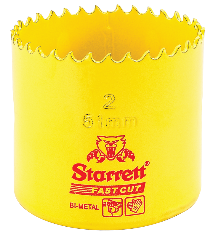 Starrett 51mm HSS Bi-Metall-Lochsäge - FCH0200 schnell geschnittene extra Kobalt-Lochsäge - für rostfreies Blech Holz Kunststoff verschiedene Materialien