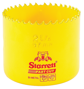 Starrett HSS Bi-Metall-Lochsäge - FCH0214 schnell geschnittene extra Kobalt-Lochsäge - für rostfreies Blech Holz Kunststoff verschiedene Materialien - 57mm