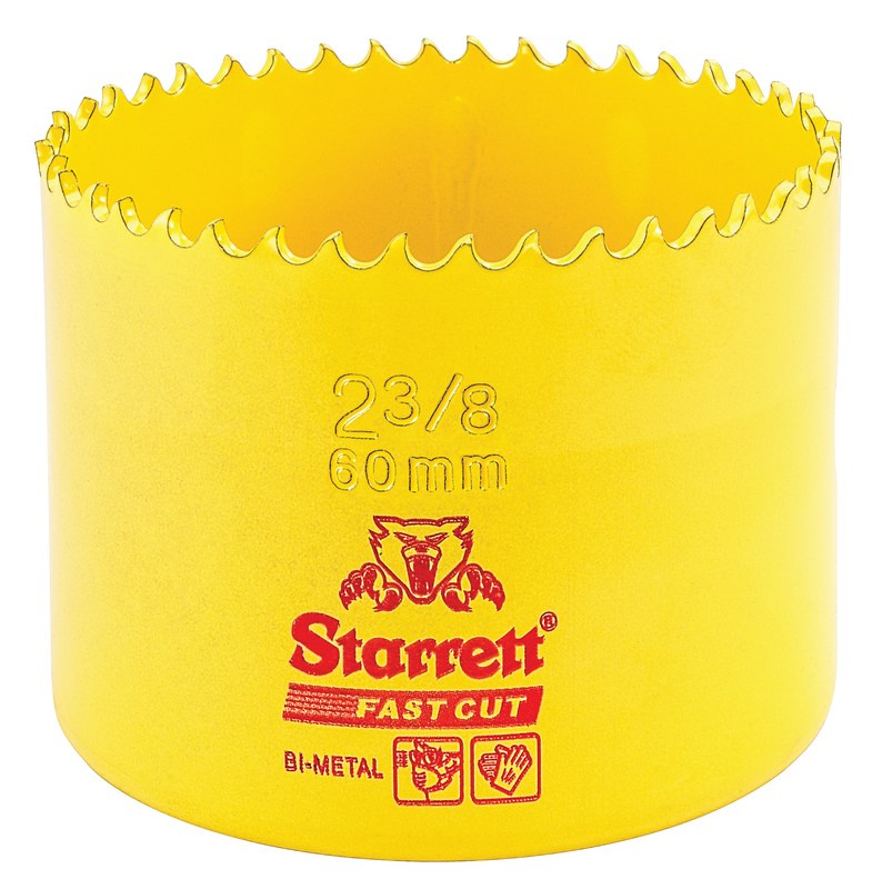 Starrett 60mm HSS Bi-Metall-Lochsäge - FCH0238 schnell geschnittene extra Kobalt-Lochsäge - für rostfreies Blech Holz Kunststoff verschiedene Materialien