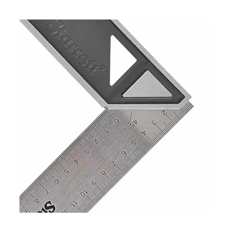 Starrett K53M-350-S Tischler Try Quadrat für die Holzbearbeitung – 350 mm metrischer Satz Vierkant