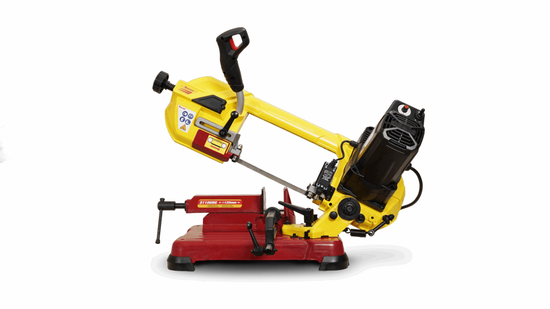 Starrett S1106NG +4 Stk 1440 x 13 x 0,65 mm Sägeblätter, Metallbandsäge, 850 Watt, Variable geschwindigkeit 30–80 m/min, Gährung 0-60°