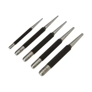 Starrett S117PC Körner Set, 1/16", 5/64", 3/32", 1/8", 5/32" Durchmesser, im Kunststoffkoffer