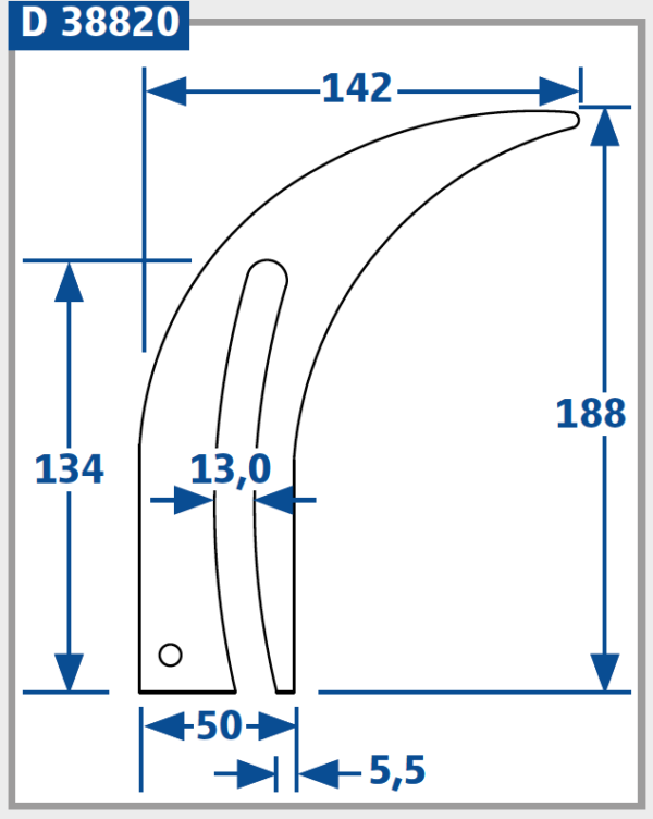 Spaltkeil für Sägeblatt für Sägen von ø 100 – ø 250 mm, 2,0 mm Spaltkeilstärke