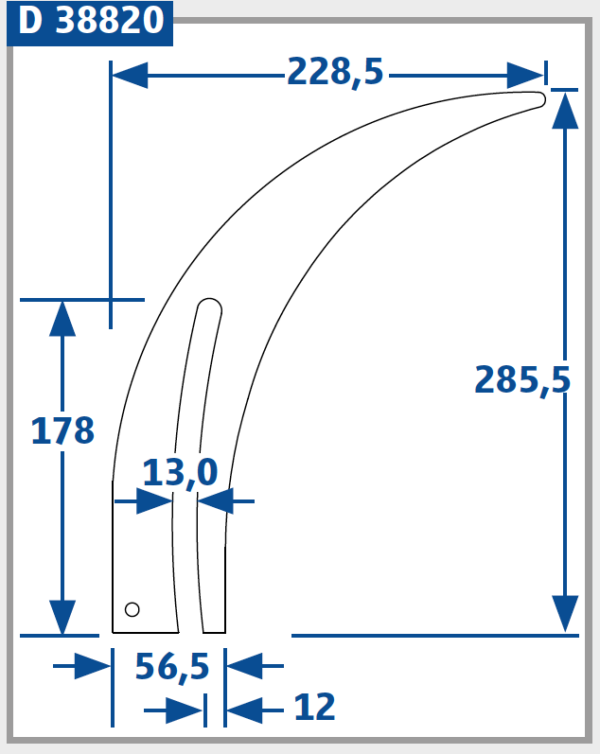 Spaltkeil für Sägeblatt für Sägen von ø 350 – ø 450 mm, 3,2 mm Spaltkeilstärke